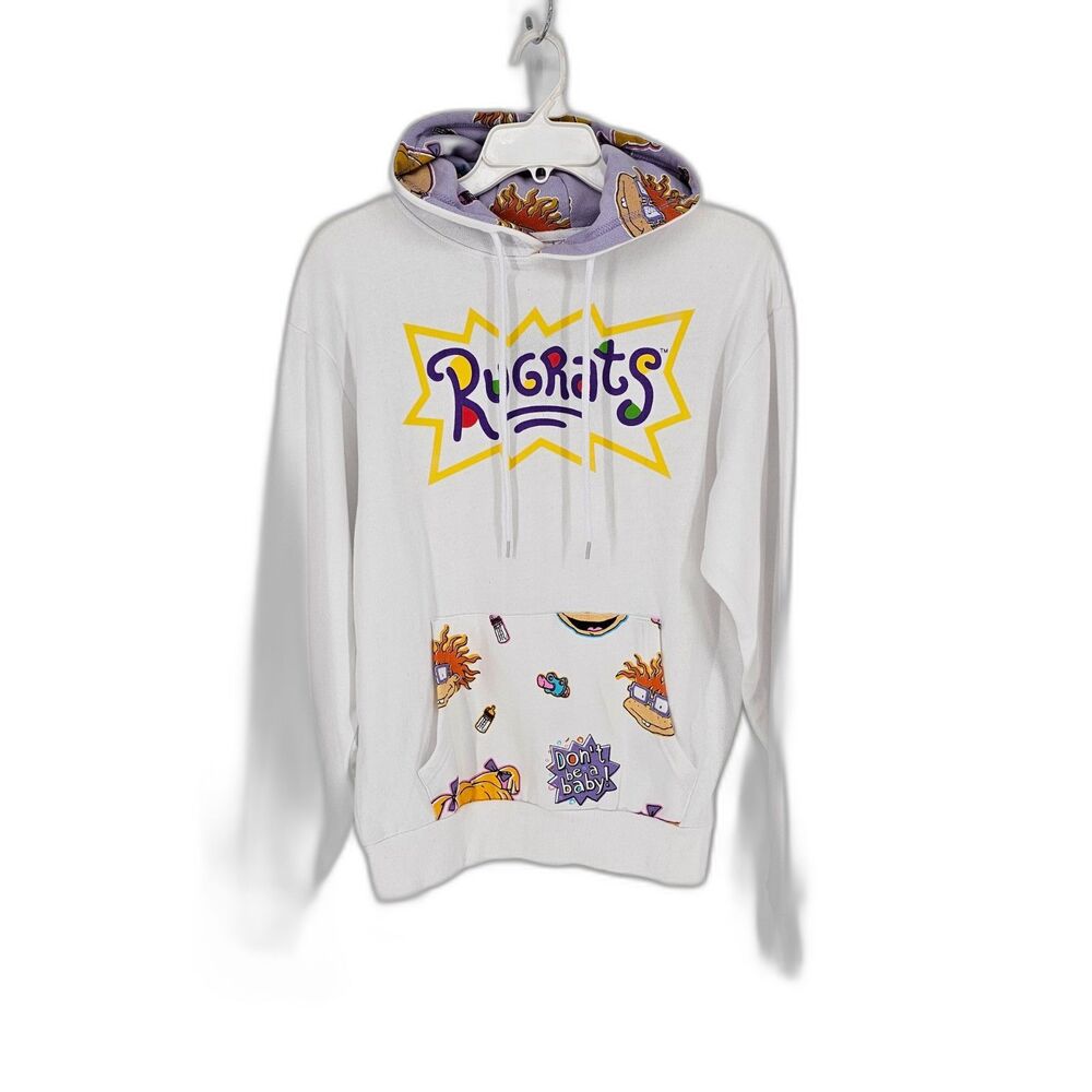 Nickelodeon NWT Rugrats Hoodie Pullover Sweatshirt White Small